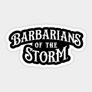 Barbarians of the Storm logo - White Sticker